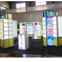 Detian offer backlit lighting trade show booth display portable advertising stand from shanghai